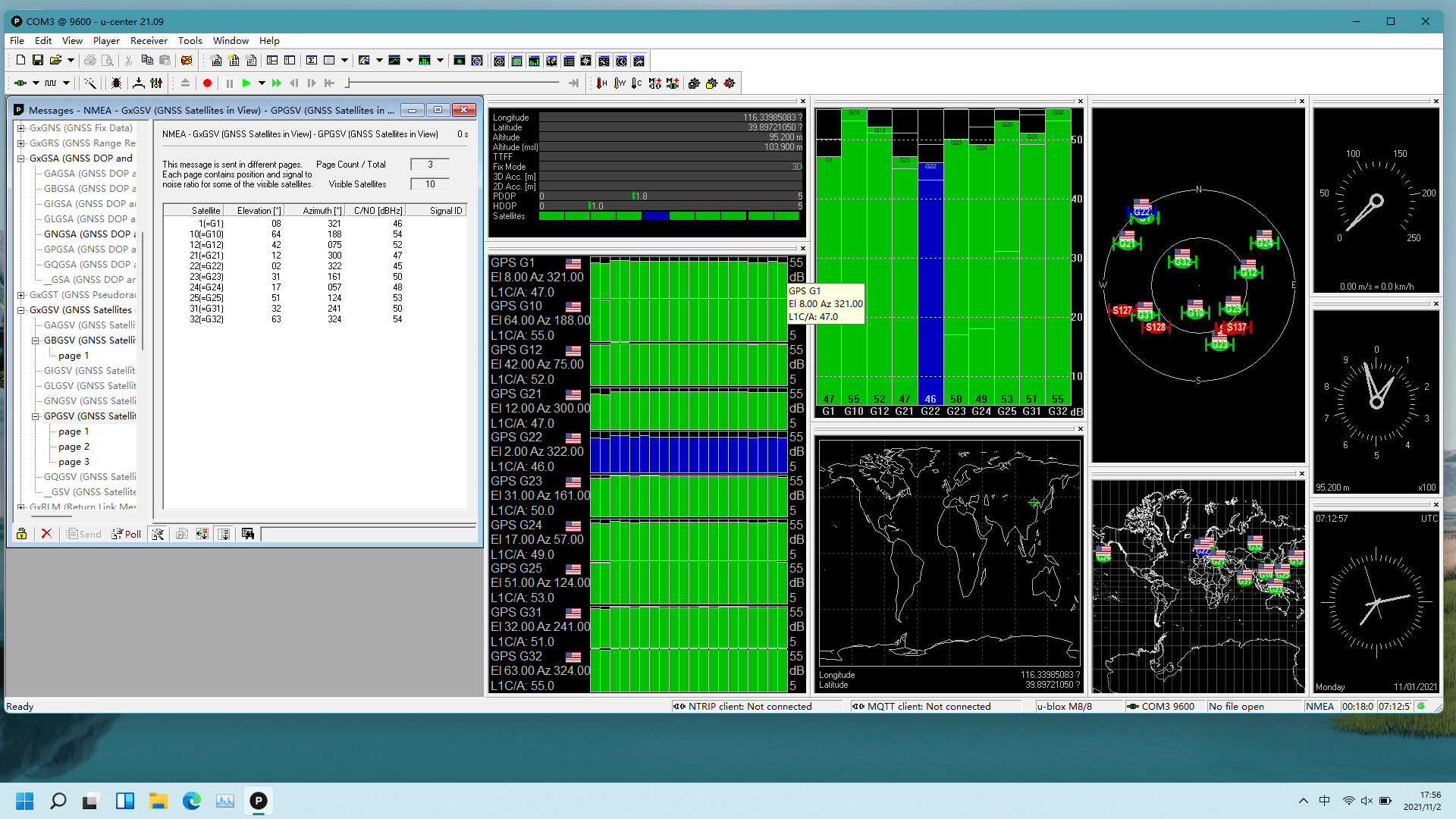 GNSS signal simulator and GNSS receiverg